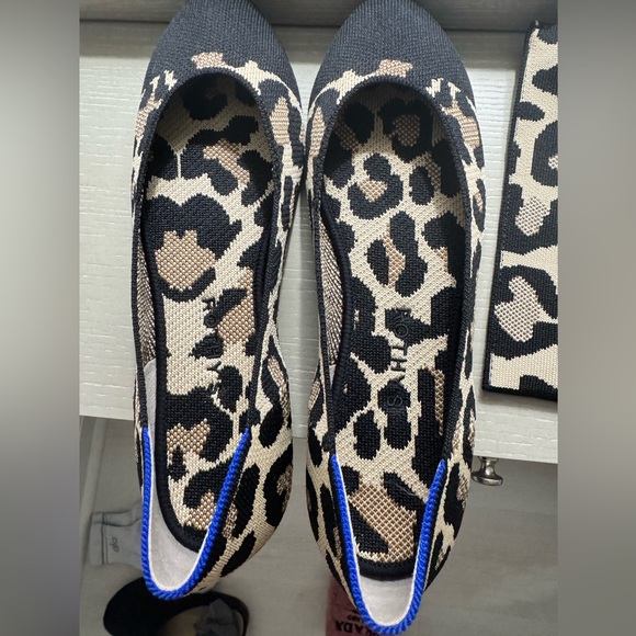 Rothy’s Square toe Leopard flats - Rare Find Sz 10.5 - Picture 5 of 8